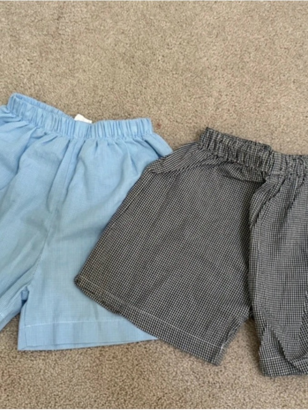 Boys 2-Pair Shorts Bundle – Blue & Black Gingham